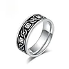 Cross-border Nordic style Celtic knot diamond titanium steel ring ring for niche personality single hipsters wear matching jewelry